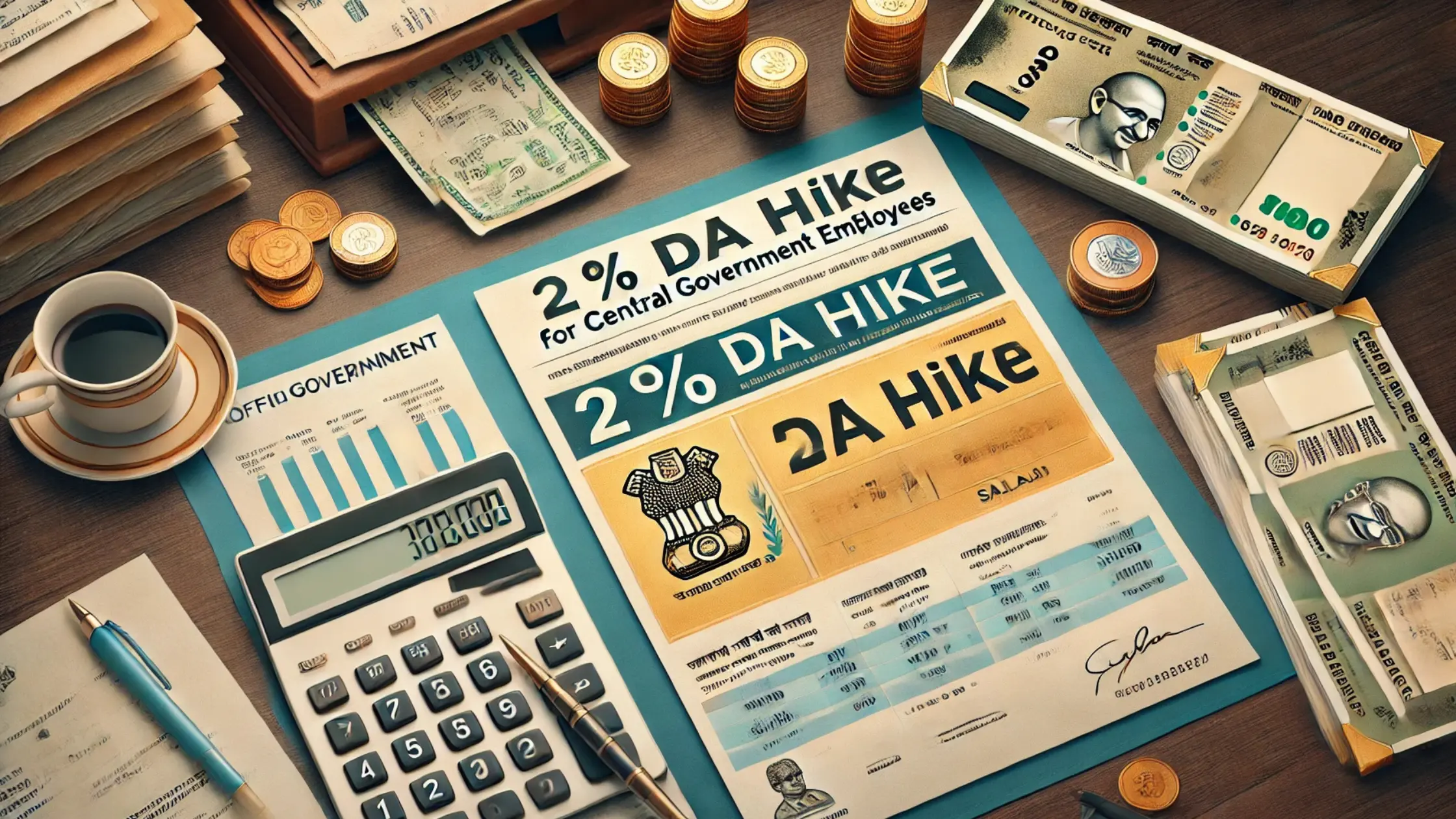 "India’s Central Government Employees Get 2% DA Hike: New Salary Structure Explained"