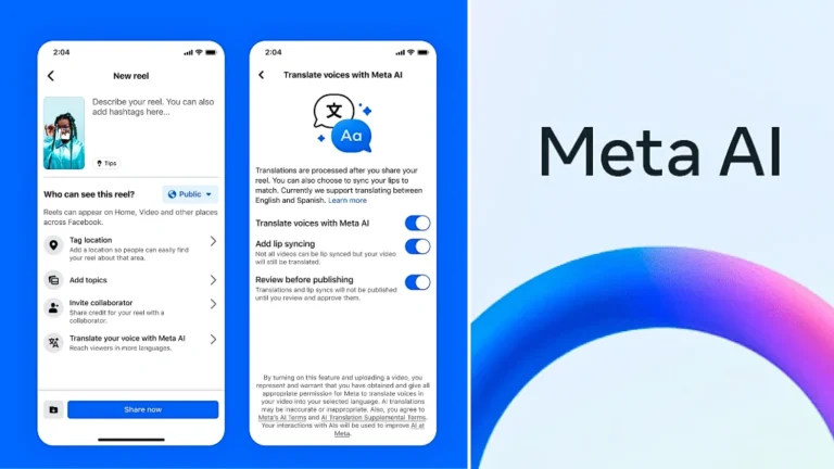 Articoli News - Home 28 Meta AI Translate: Instagram & Facebook Reels Now Speak Hindi Too