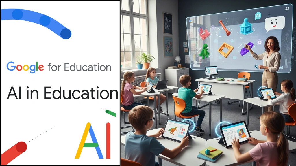 An Indian teacher using Google AI education tools to plan a science lesson for KV school students.