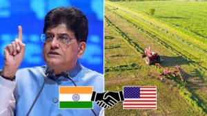 News 9 Indian farmers in a field with the focus on agriculture growth and trade deal protections for dairy and rice in 2026.
