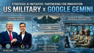 News 8 A digital representation of Google AI in Military showing the GenAI.mil portal being used by defense staff.