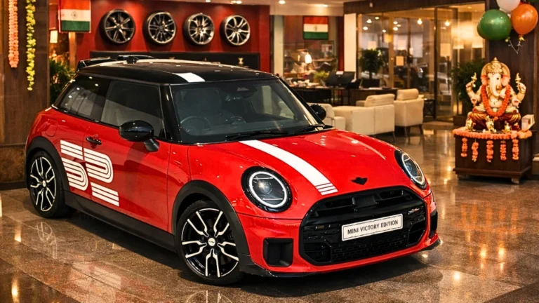 Articoli News - Home 51 The new Mini Cooper S Victory Edition in Chili Red with white racing stripes launched in India.
