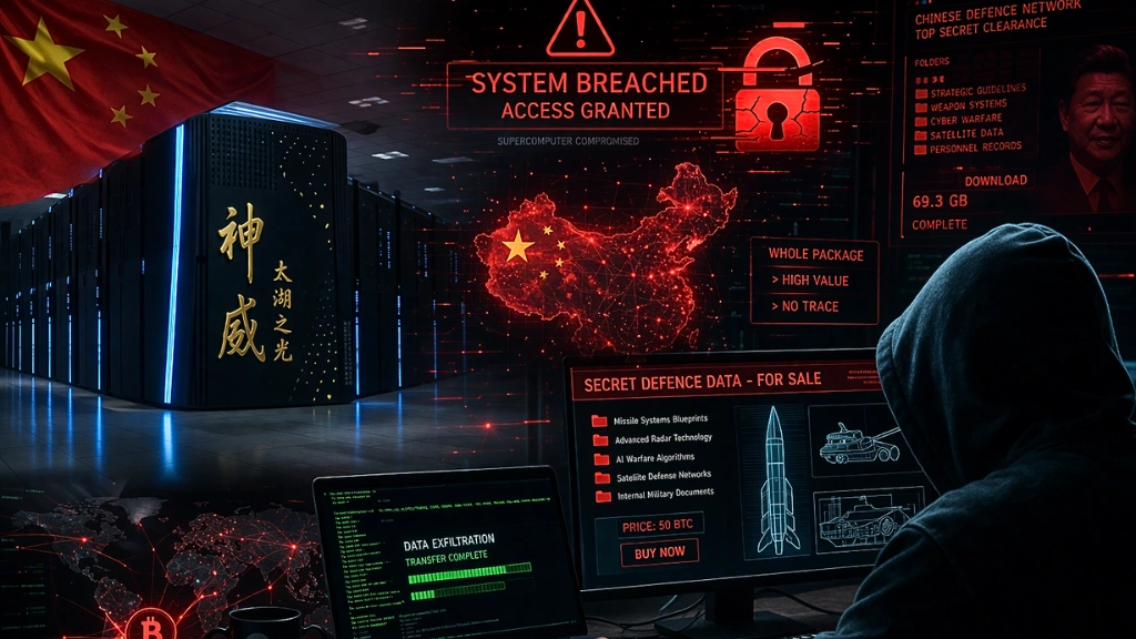 Chinese supercomputer hacked: 10 petabytes of data leaked 1 Visual representation of a Chinese supercomputer hacked at a research center in Tianjin.