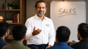 Zoho founder Sridhar Vembu sharing business advice about why technical founders must learn sales and face rejection.